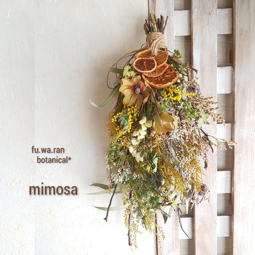 専用＊ミモザ＆プロテア 春のフェイクスワッグ 【公式通販】