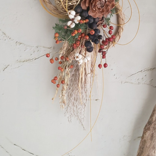 ✨受注製作品✨迎春2022✨正月飾り シダローズ (ドライ) しめ縄