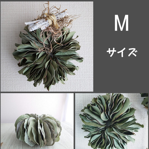 No.069d♡淡い色のハーフリース♡ポポラスのミルフィーユガーランド付き♡ ♣️2ヶ以上購入でプレゼント!!♣️Mサイズ* ユーカリポポラスの