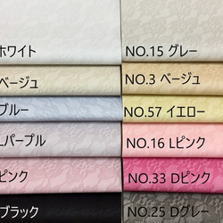 [送料無料]ワンコイン　フェイクレザー生地　フラワーレース柄　合成皮革　日本製　抗菌消臭加工付 4枚目の画像