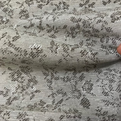 [カット販売]リネン風ジャガード　花柄　エンボス　織物　日本製　ハンドメイドクラフト生地　 2枚目の画像