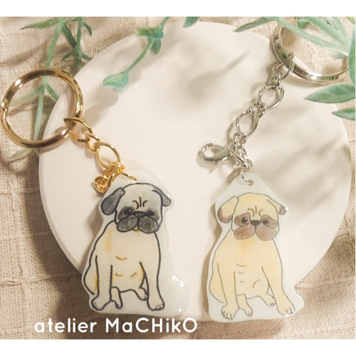 わんこシリーズ☆プラバンキーホルダー その他アクセサリー