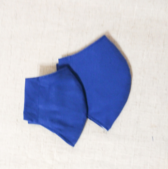 【新色追加】フィルターポケット付き布マスク  ネイビーブルー 3枚目の画像