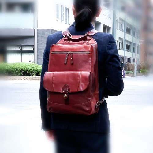 レザーリュック 赤　ARTPHIRE レザーリュック ショップ 赤 ARTPHIRE