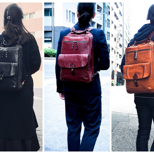 デザイン、素材感で人気の高い イタリアンレザーリュック リュック