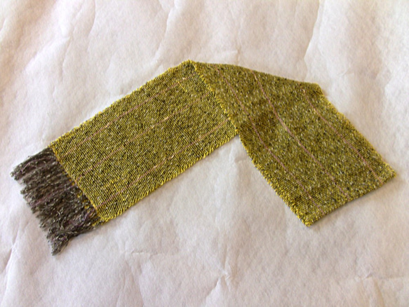 【SOLD】秋物手織りマフラー・ストール・ショール　日本製　送料無料 4枚目の画像