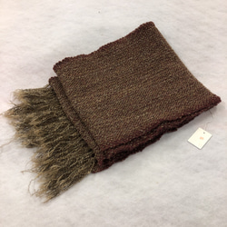 【SOLD】●22　男女兼用　機織り 手織りマフラー ショール ストール 4枚目の画像