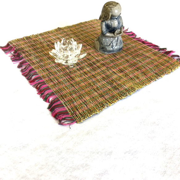 機織り手織り テーブルクロス敷物 2枚目の画像