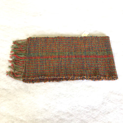 【SOLD】手織り機織りマフラー ショール ストール 6枚目の画像