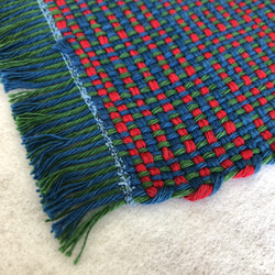 日本製　手織り機織りテーブルクロス テーブルセンター ランチョンマット敷物 3枚目の画像