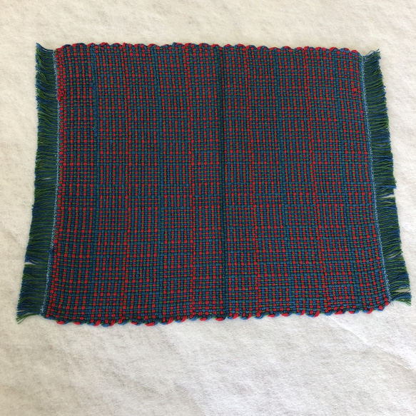 日本製　手織り機織りテーブルクロス テーブルセンター ランチョンマット敷物 4枚目の画像