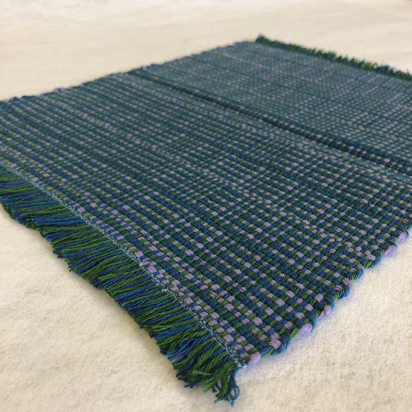 日本製　機織り手織りテーブルセンター テーブルクロス ランチョンマット 敷物　ランチョンマット 2枚目の画像