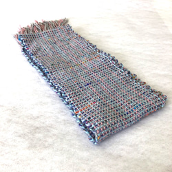 【SOLD】手織り 機織りマフラー  ウール使用 暖かい 8枚目の画像