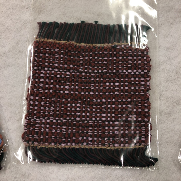 【SOLD】●42 手織り機織り 11枚コースター ハンドメイド 5枚目の画像