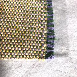 【SOLD】日本製　機織り手織り4枚コースター 5枚目の画像