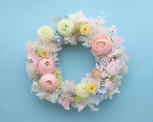 癒されカラーのゆめかわリース リース Milky white 通販 12281799