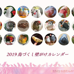 2019年 鳥づくし壁がけカレンダー 1枚目の画像