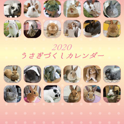 2020年 うさぎづくし卓上カレンダー 1枚目の画像