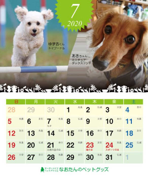 2020年 犬づくし卓上カレンダー 9枚目の画像