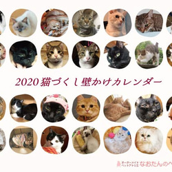 2020年 猫づくし壁掛けカレンダー 1枚目の画像