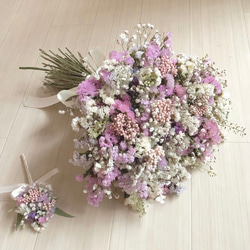 受注制作 ドライフラワー ブーケ 花束 スターチス カスミソウ