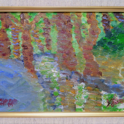 油絵 原画 写実画 公園