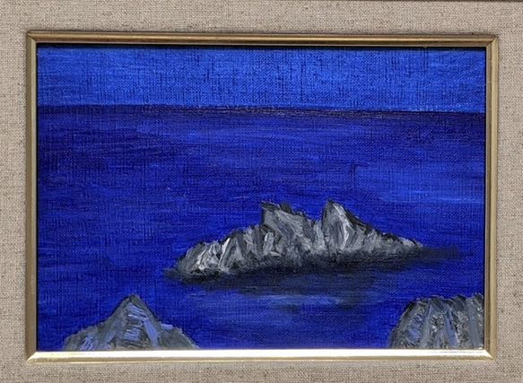 油絵 原画 写実画 軍艦岩 油彩画原画 絵画 yko 通販 10254907｜Creema(クリーマ)