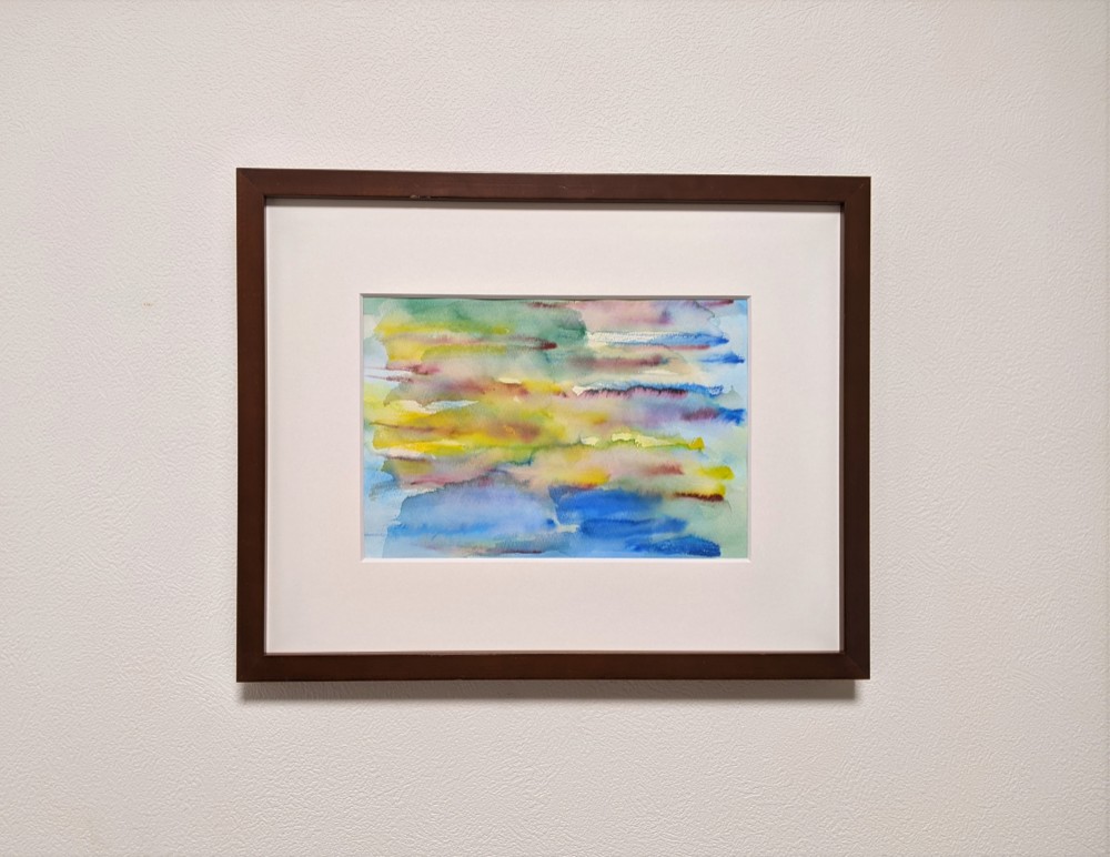 藤阪登 『陽気な楽隊』原画 サムホール アクリル画 油彩額 絵画