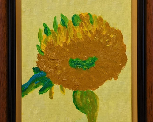 【美品】ゴッホ ひまわり 油彩画 イーゼル付き フィンセント・ファン・ゴッホ 『ひまわり』 絵画 ヒコーキ 通販
