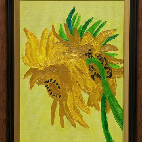 楽天市場】【絵画】【油絵】ひまわり【手書きの油彩画】【壁掛け