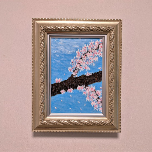 さくら~春風 額装 油彩画原画 絵画 yko 通販 11635602|Creema さくら~春風 額装 油彩画原画 絵画 yko 通販 11635602|Creema