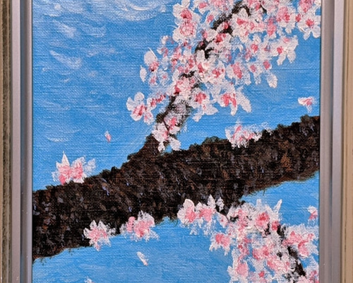 さくら～春風 額装 油彩画原画 絵画 yko 通販 11635602｜Creema