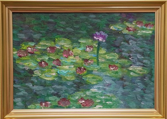 アンティーク モネ 睡蓮 複製画 ポスター柄 絵画 油絵 油彩画 アート monet65.jpg