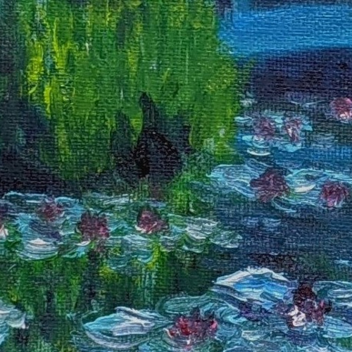 モネの庭 青い橋(1) 額装 油彩画原画 絵画 yko 通販 12221337