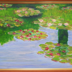 モネの庭 睡蓮(2) 額装 油彩画原画 (F6) 絵画 yko 通販 12257756