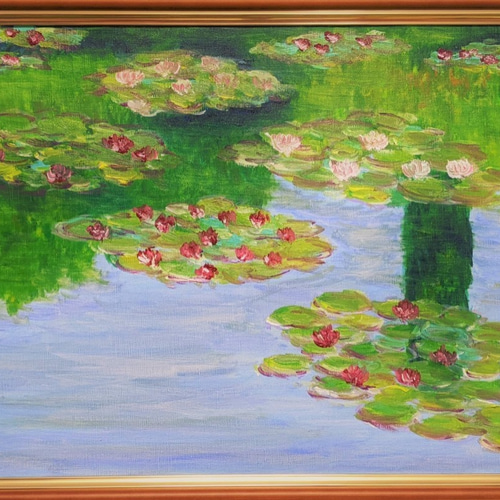 モネの庭 睡蓮(2) 額装 油彩画原画 (F6) 絵画 yko 通販 12257756