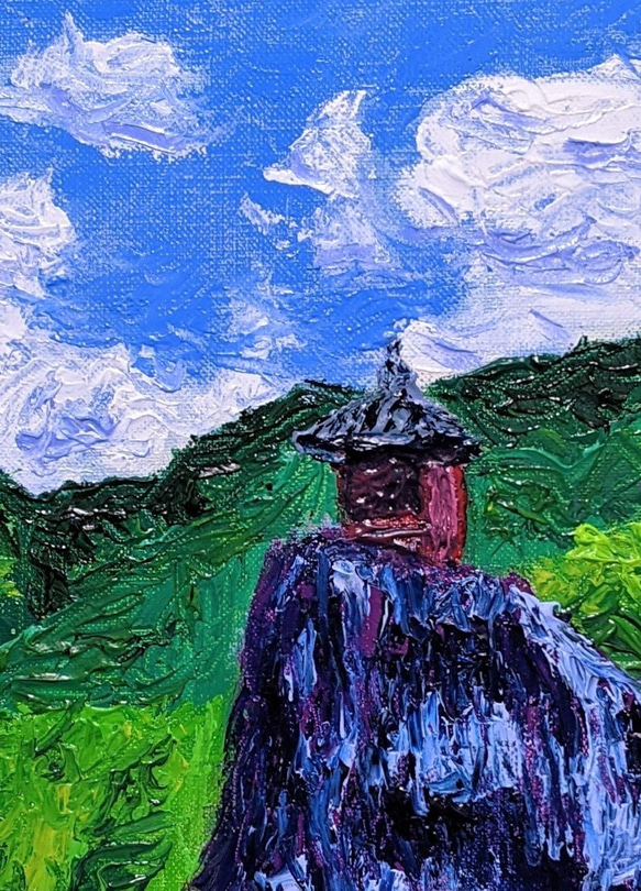 南東北の夏空 額装 油彩画原画 (F4) 絵画 yko 通販 12941184｜Creema