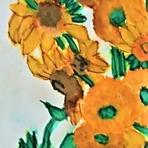 ひまわり <ゴッホオマージュ> 水彩画原画 絵画 yko 通販 7401382
