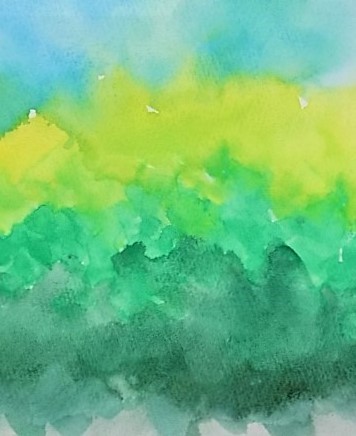 雨緑静 水彩画原画 絵画 yko 通販 7507714｜Creema(クリーマ)