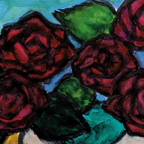 薔薇」240032 エディション付き ジクレー版画 – 柴崎春通 絵画展