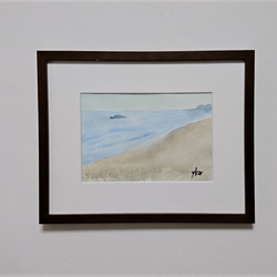 鳥取砂丘と日本海　　水彩画原画 2枚目の画像