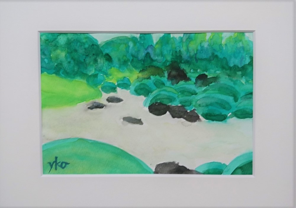 ○水面に委ねて… 絵画原画 山陰の名園 水彩画原画 絵画 yko 通販 7826943｜Creema(クリーマ)