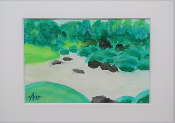 山陰の名園 水彩画原画 絵画 yko 通販 7826943｜Creema(クリーマ)