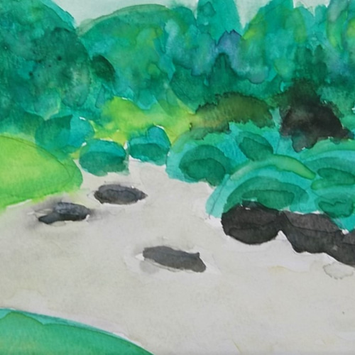 ○水面に委ねて… 絵画原画 b38aceb179efbc547b563bf3904112