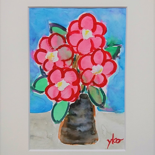 紅椿 水彩画原画 絵画 yko 通販 7951972|Creema(クリーマ) 紅椿 水彩画原画 絵画 yko 通販 7951972|Creema(クリーマ)