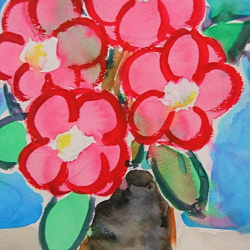 紅椿 水彩画原画 絵画 yko 通販 7951972|Creema(クリーマ) 紅椿 水彩画原画 絵画 yko 通販 7951972|Creema(クリーマ)