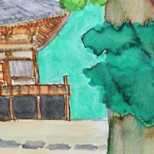 赤字特価】 杉林の宝塔 額装 水彩画原画 絵画 yko 通販 8011591 赤字特価】 杉林の宝塔 額装 水彩画原画 絵画 yko 通販 8011591