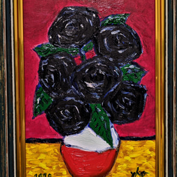 油彩画　「　バラ　」原画　3D 2_759a077893355d497acb5d7549a0