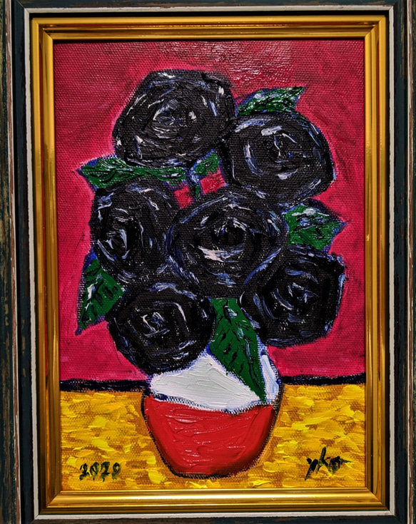 黒いばら 油彩画原画 絵画 yko 通販 8774868｜Creema(クリーマ)