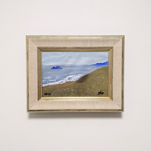 海と砂丘 額装 油彩画原画 絵画 yko 通販 8775015|Creema(クリーマ) 海と砂丘 額装 油彩画原画 絵画 yko 通販 8775015|Creema(クリーマ)